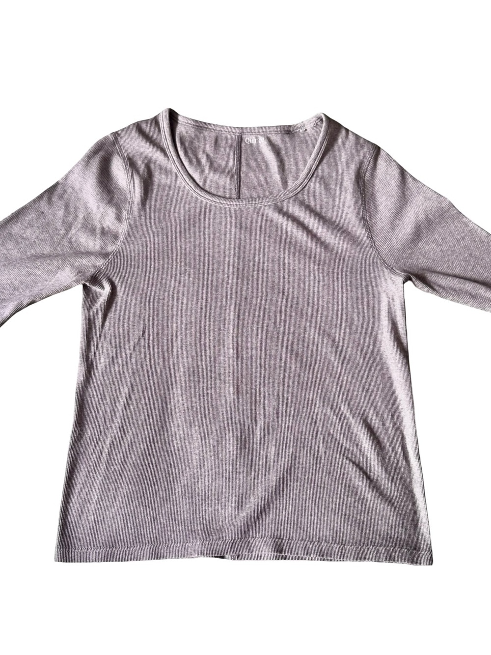 Quince Women’s Organic Cotton Micro-Rib Elbow Sleeve Tee Heather Grey Size L